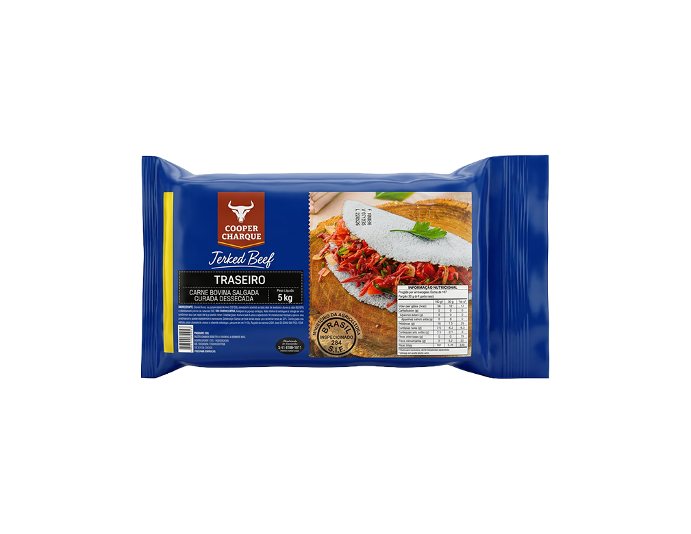 CARNE SECA BOVINA GRANDE TRASEIRO COOPER CHARQUE 5 KG (CX 6 PCT)